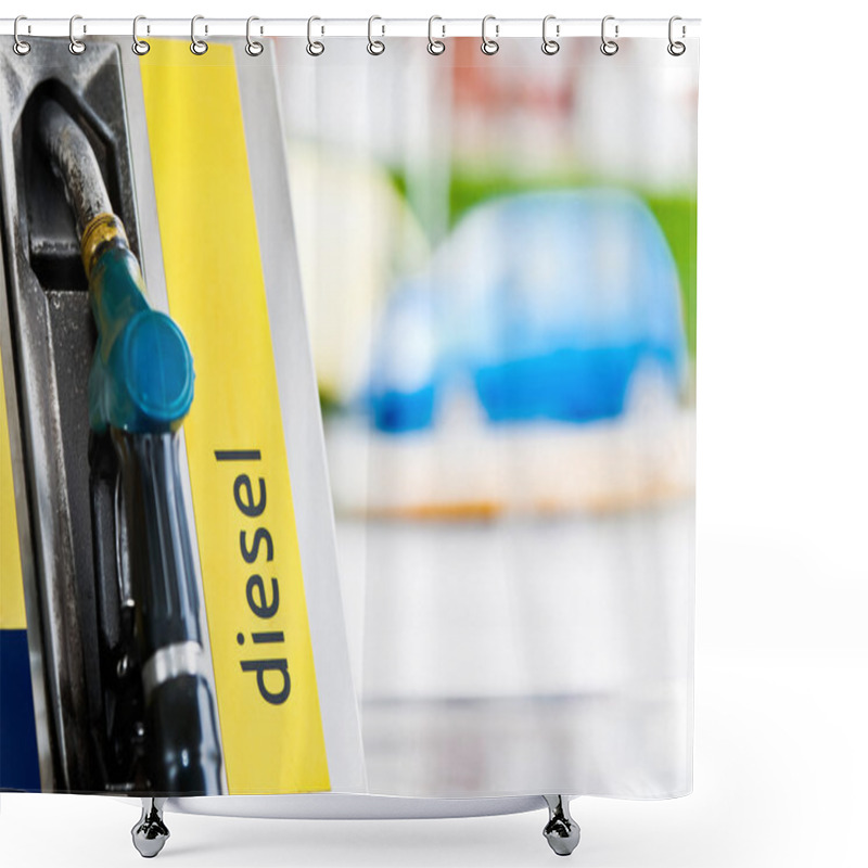 Personality  Fuel Pump At Petrol Station Shower Curtains