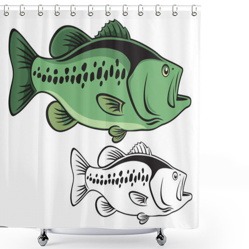 Personality  Largemouth Bass Shower Curtains