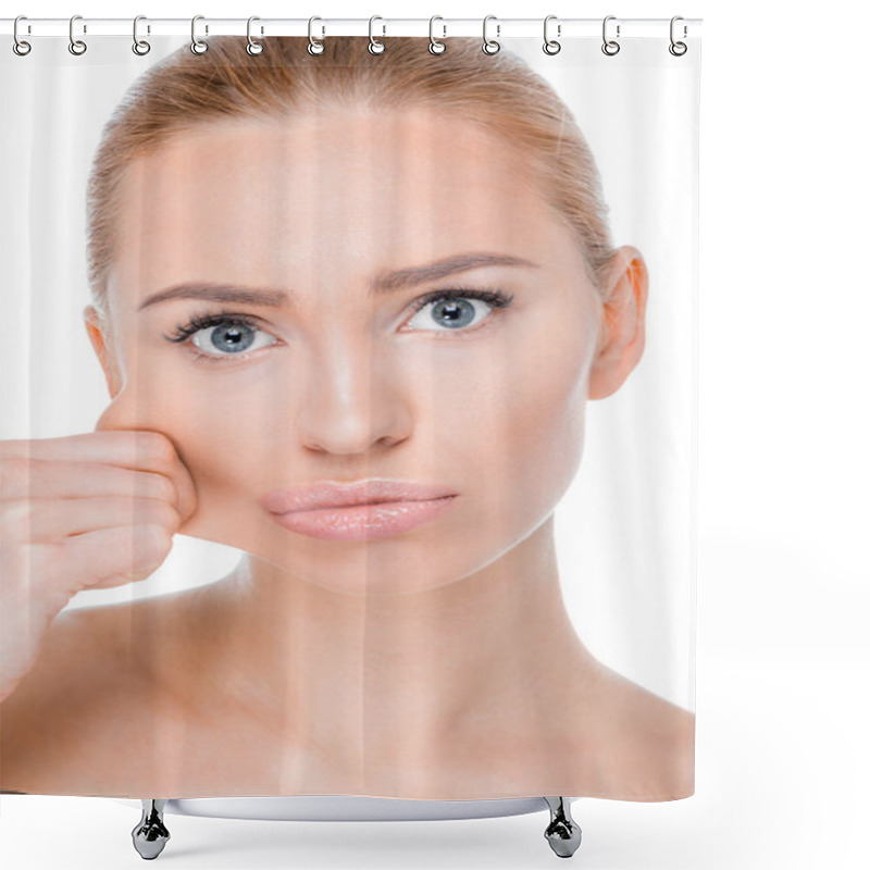 Personality  Gorgeous Young Woman Shower Curtains