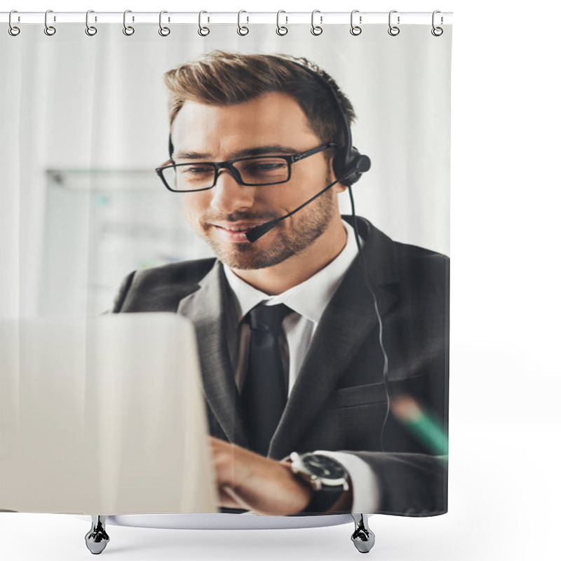 Personality  Call Center Worker Shower Curtains