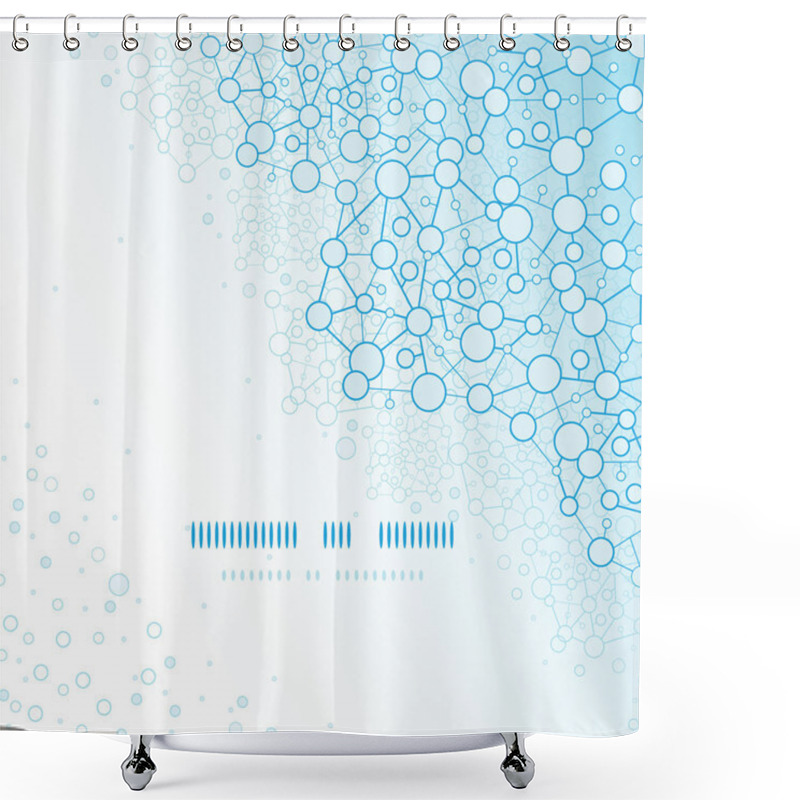 Personality  Molecular Structure Scientific Square Template Background Shower Curtains