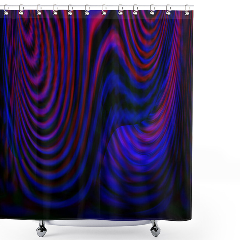 Personality  Wavy Abstract Glitch Effect. Shower Curtains