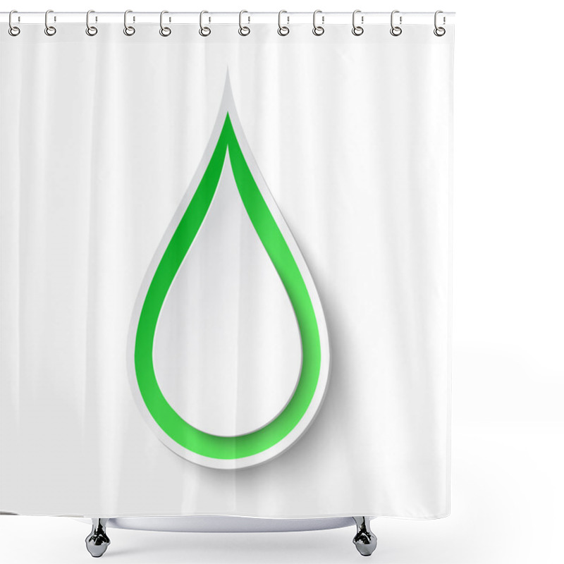 Personality  Paper Water Drop. Fresh. Perfect Banner For Your Business Presentations Shower Curtains