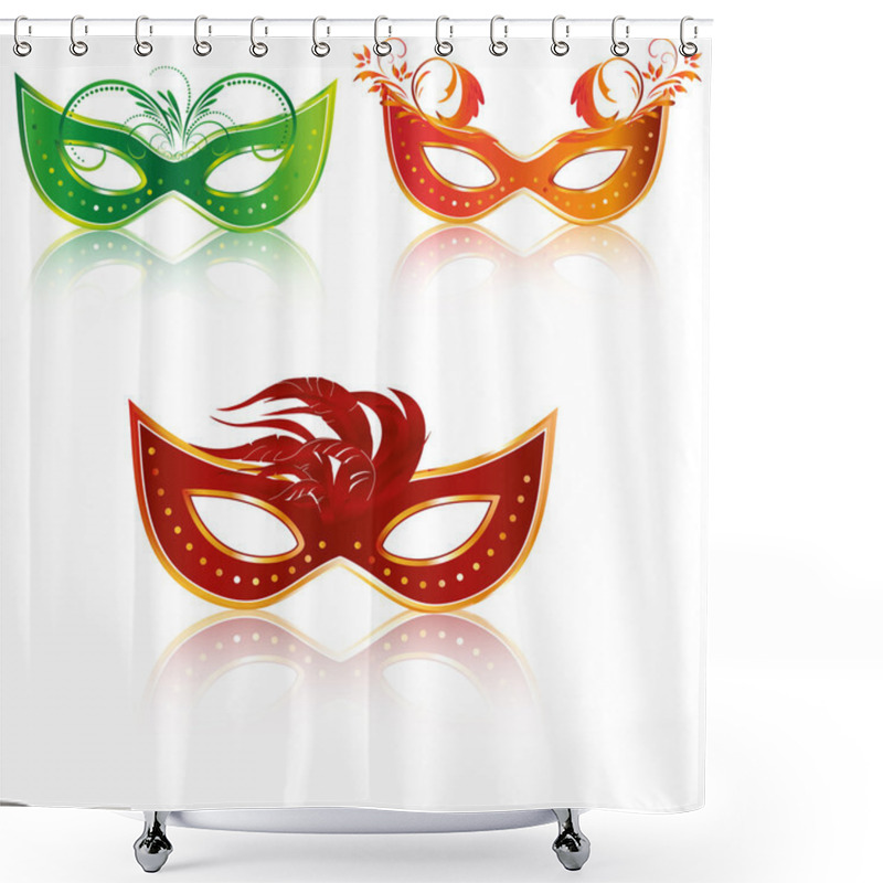 Personality  Carnival Masks Shower Curtains