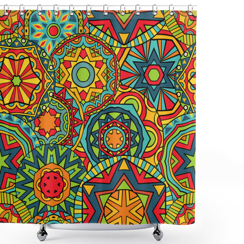 Personality  Fancy Rounds Ethnic Pattern Shower Curtains