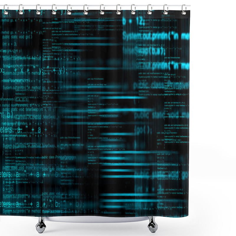 Personality  Abstract Computer Code Background Shower Curtains