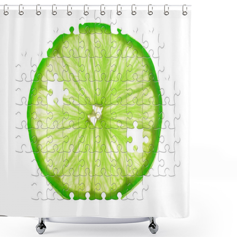 Personality  Puzzle With Missing Pieces Shower Curtains