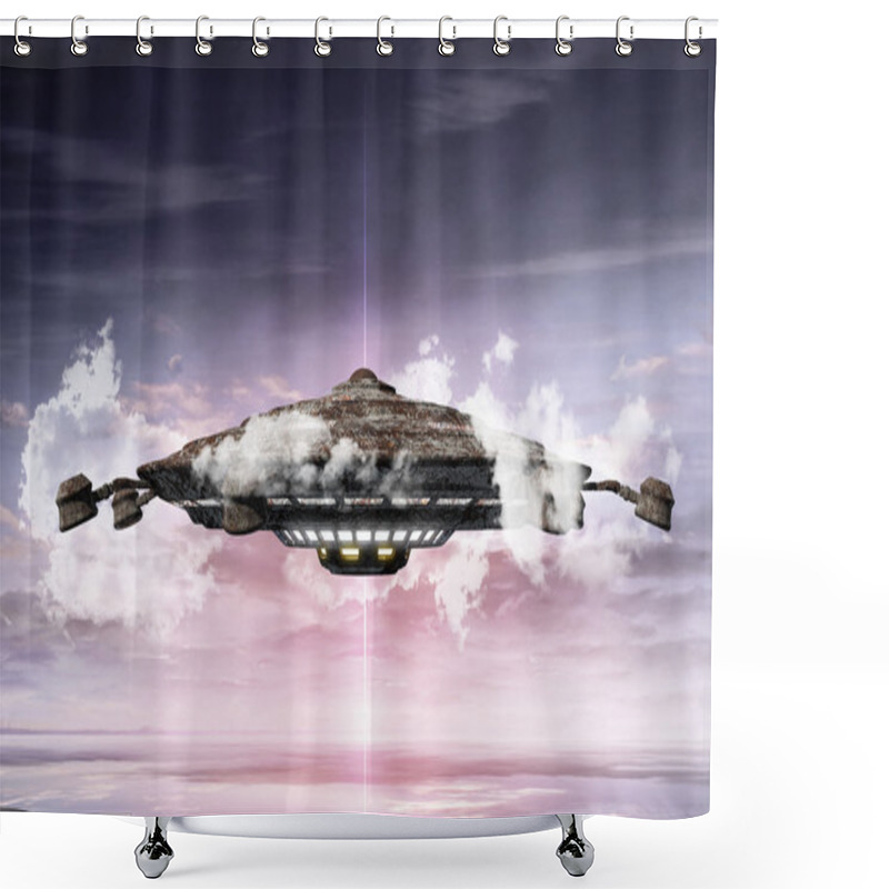 Personality  3d Illustration Of Un Unidentified Flying Object Shower Curtains