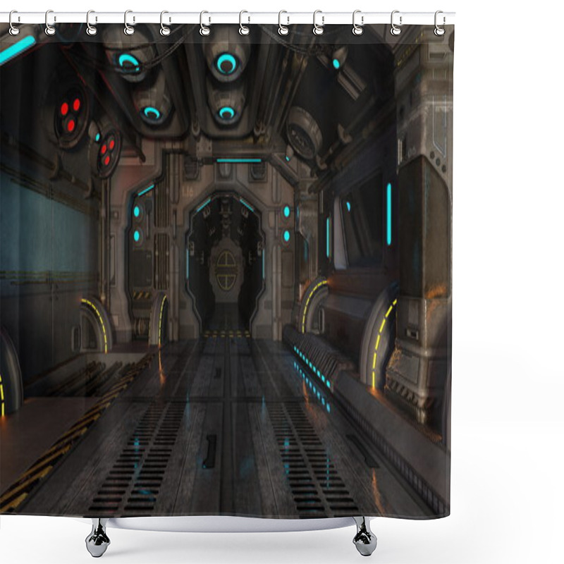 Personality  Space Ship Shower Curtains