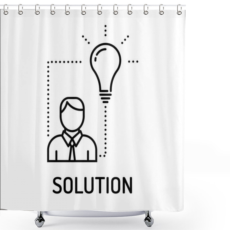 Personality  Solution Line Icon Shower Curtains