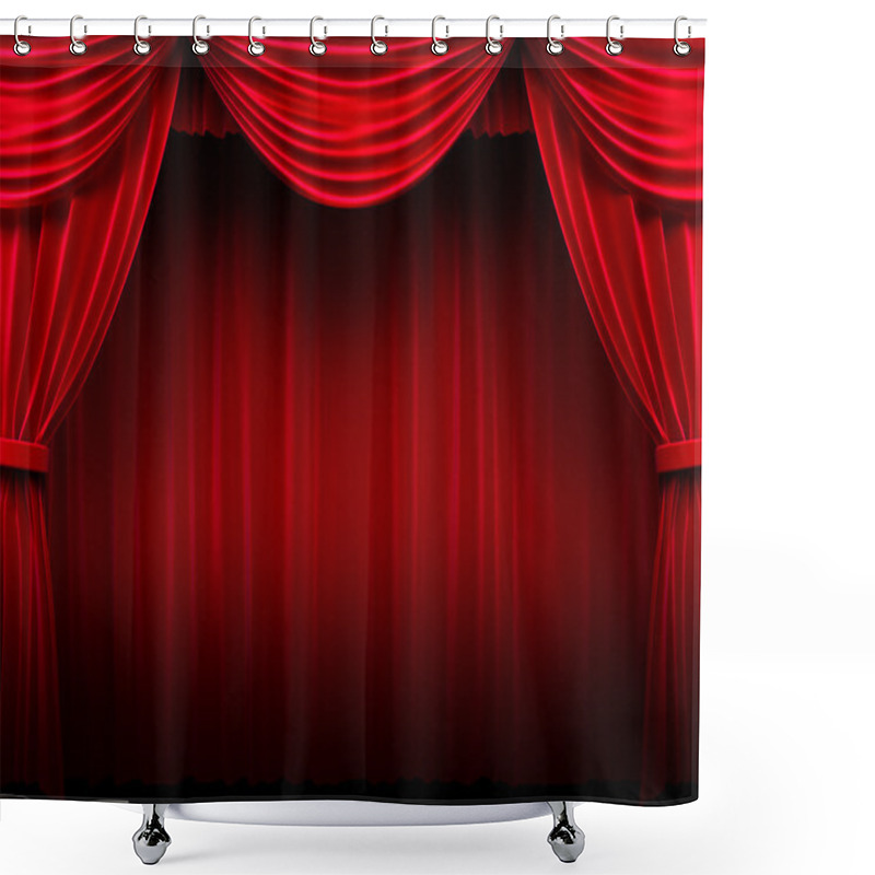 Personality  Red Curtain Shower Curtains