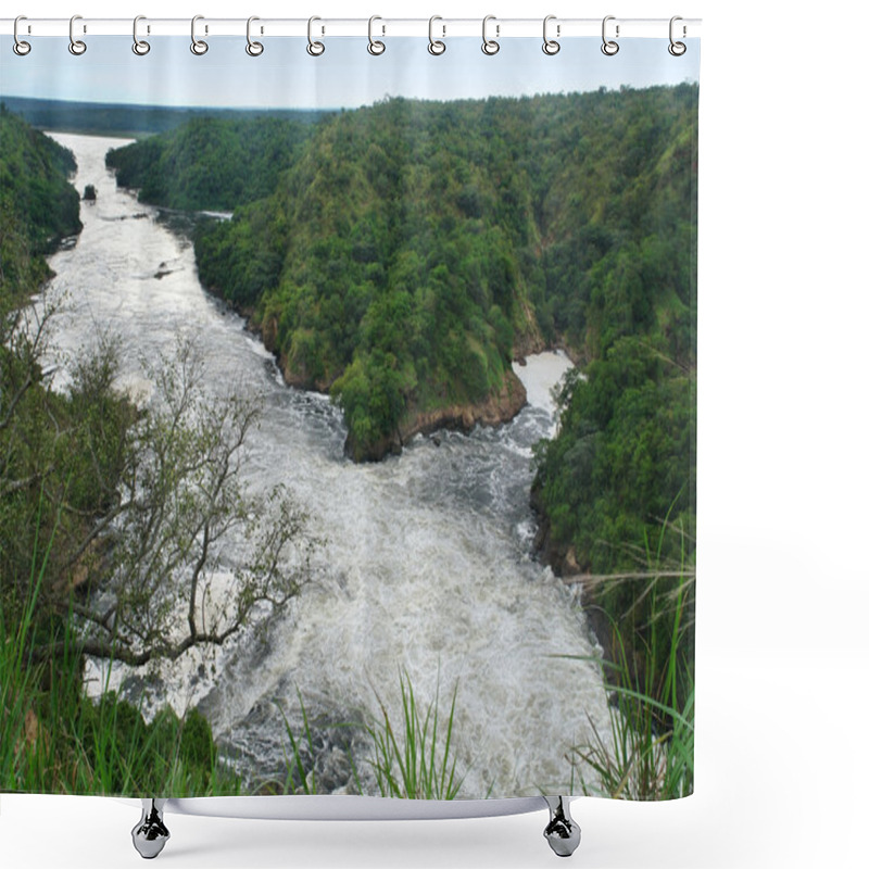 Personality  River Nile Around Murchison Falls Shower Curtains