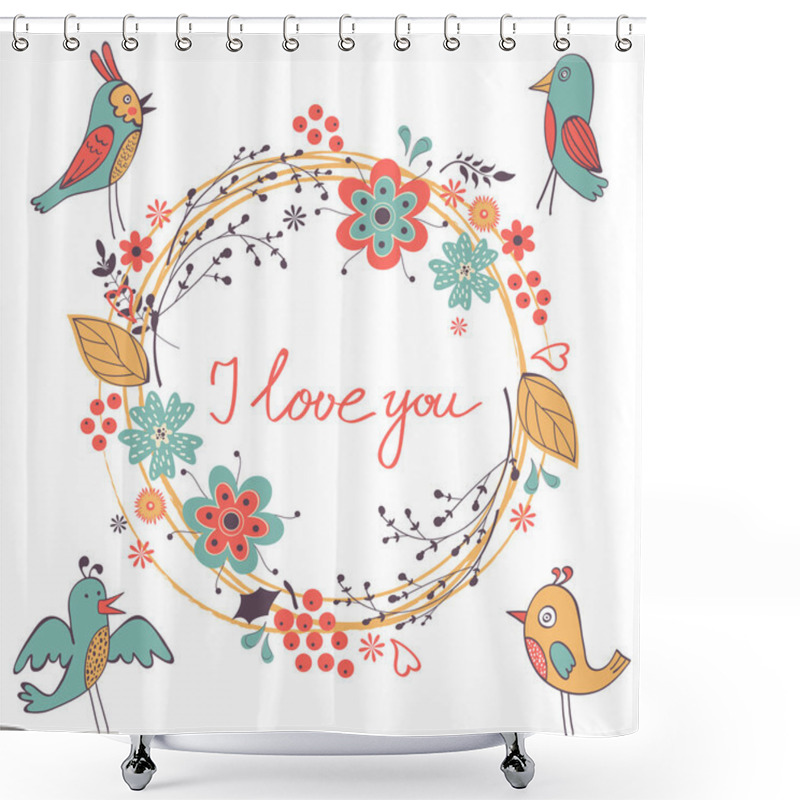 Personality  Elegant Love Card Shower Curtains