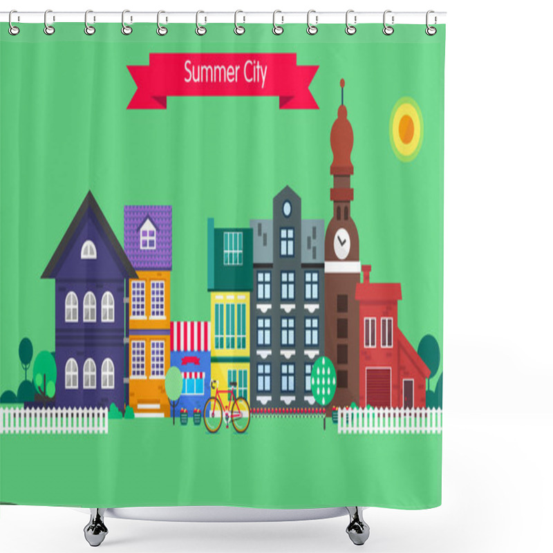 Personality  Cool Concept For Winter Holidays Poster.  Shower Curtains