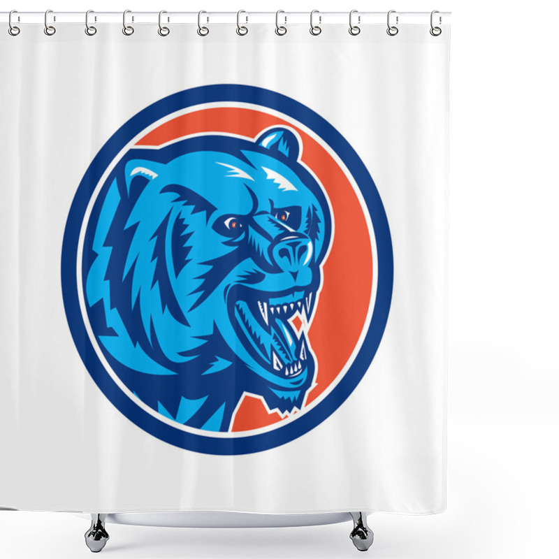 Personality  Grizzly Bear Growling Shower Curtains