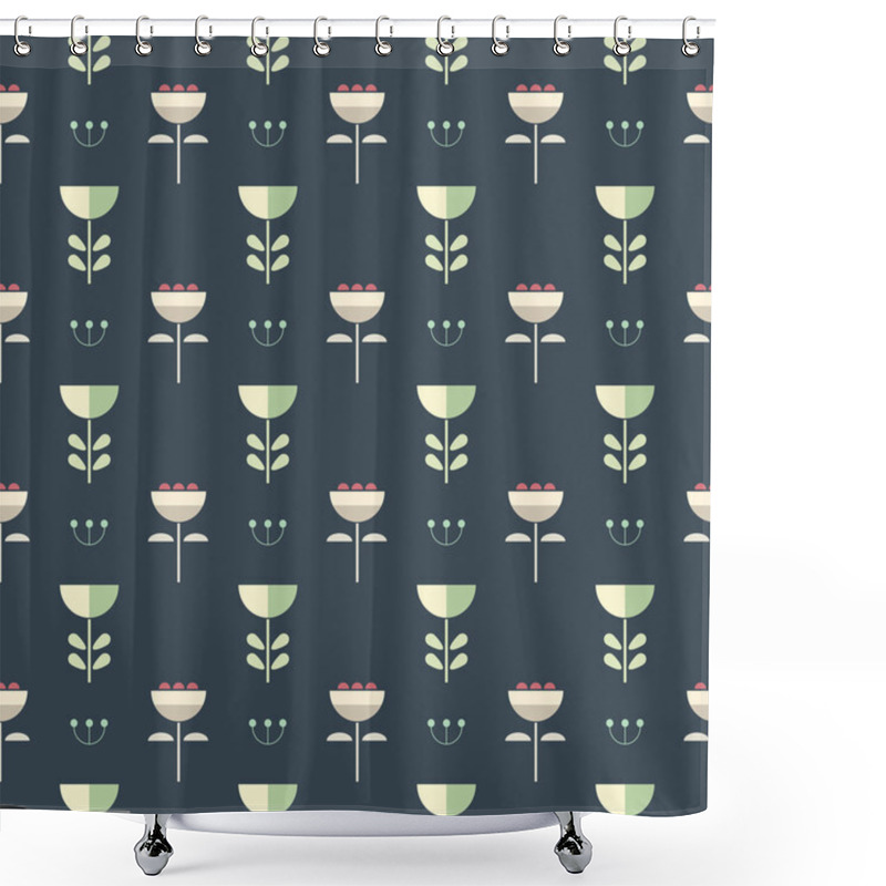 Personality  Scandinavian Style Pattern.  Geometric Flower Shower Curtains