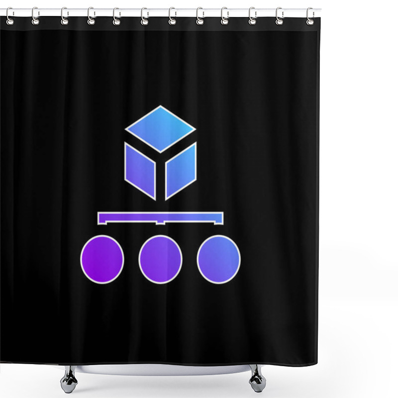 Personality  Algorithm Blue Gradient Vector Icon Shower Curtains