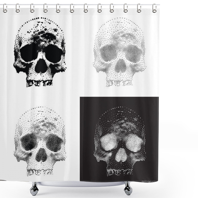 Personality  3D Bony Skeleton Shower Curtains