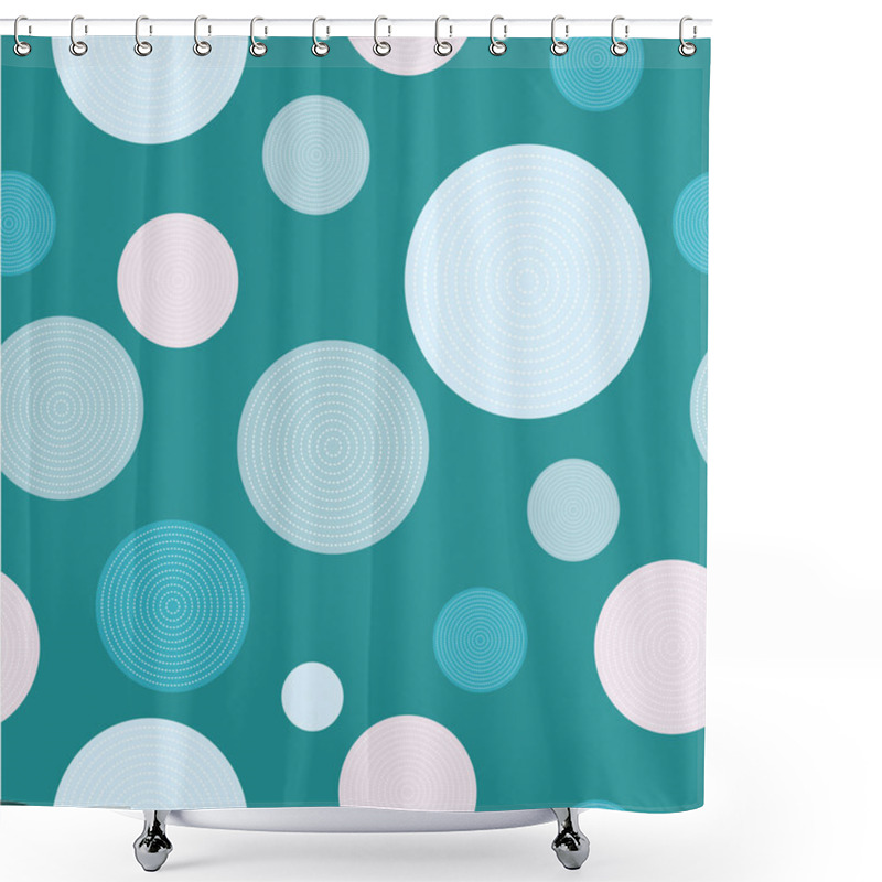 Personality  Seamless Decorative Vector Background With Circles. Print. Cloth Design, Wallpaper. Shower Curtains