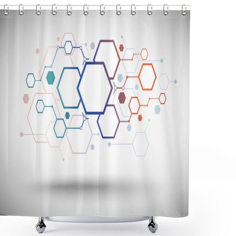 Personality  Abstract Background Of Cells Shower Curtains