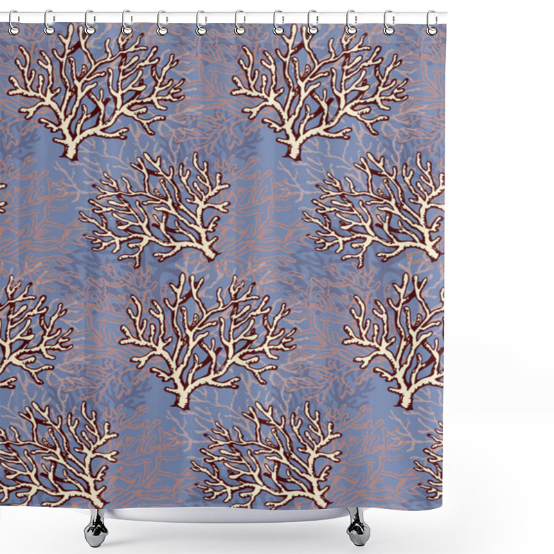 Personality  Coral. Vector Drawing Shower Curtains