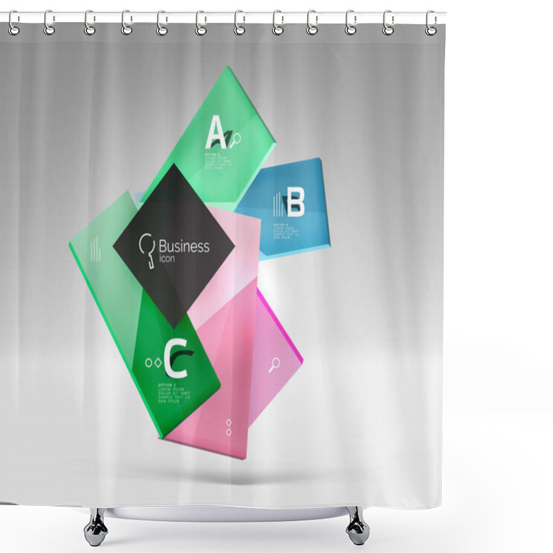 Personality  Futuristic Abstract Template Shower Curtains