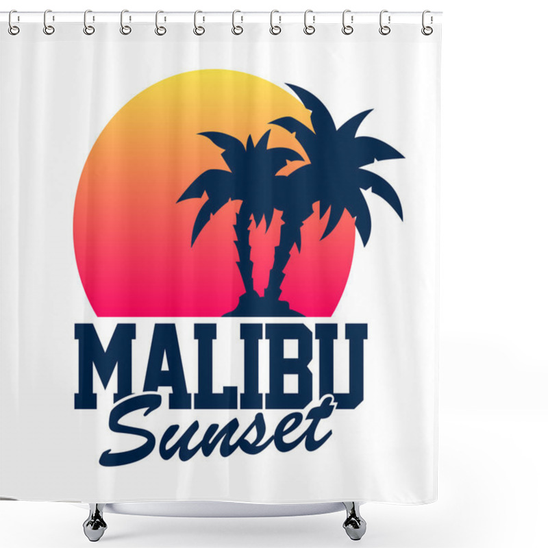 Personality  Malibu Sunset Shower Curtains