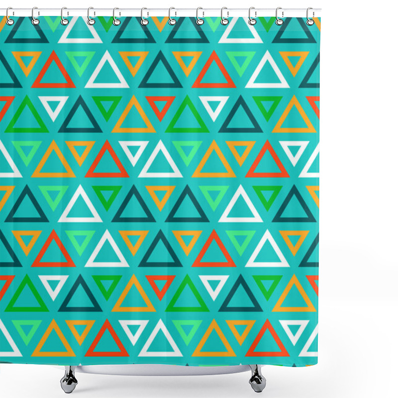 Personality  Abstract Geometric Vector Pattern Shower Curtains