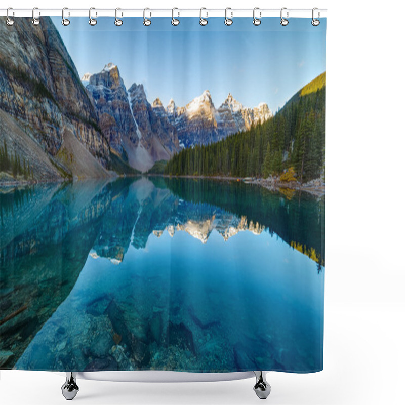 Personality  Sunrise At Moraine Lake Shower Curtains