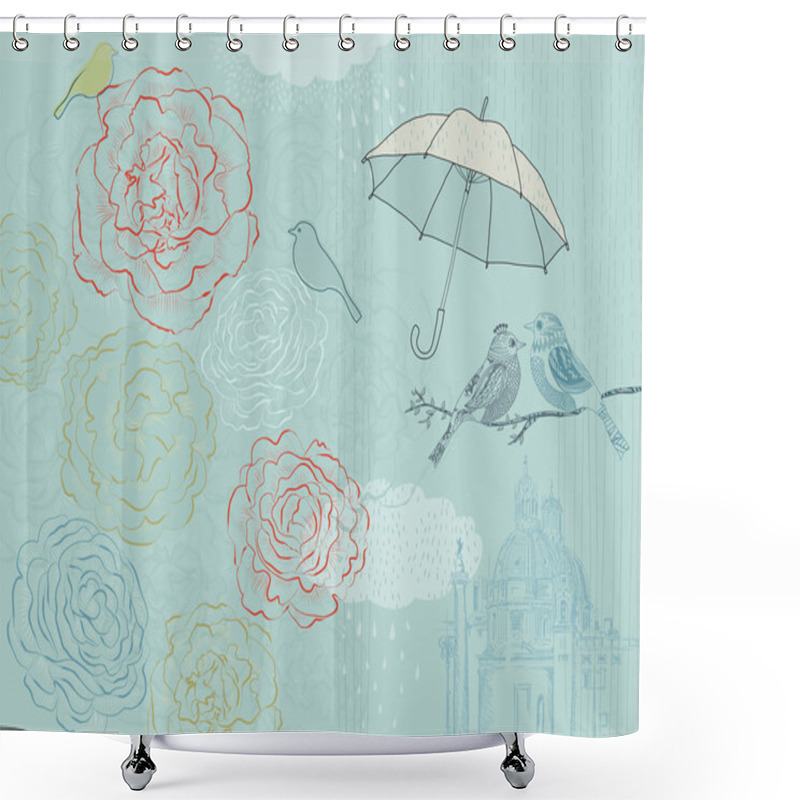 Personality  Rain Poster Shower Curtains