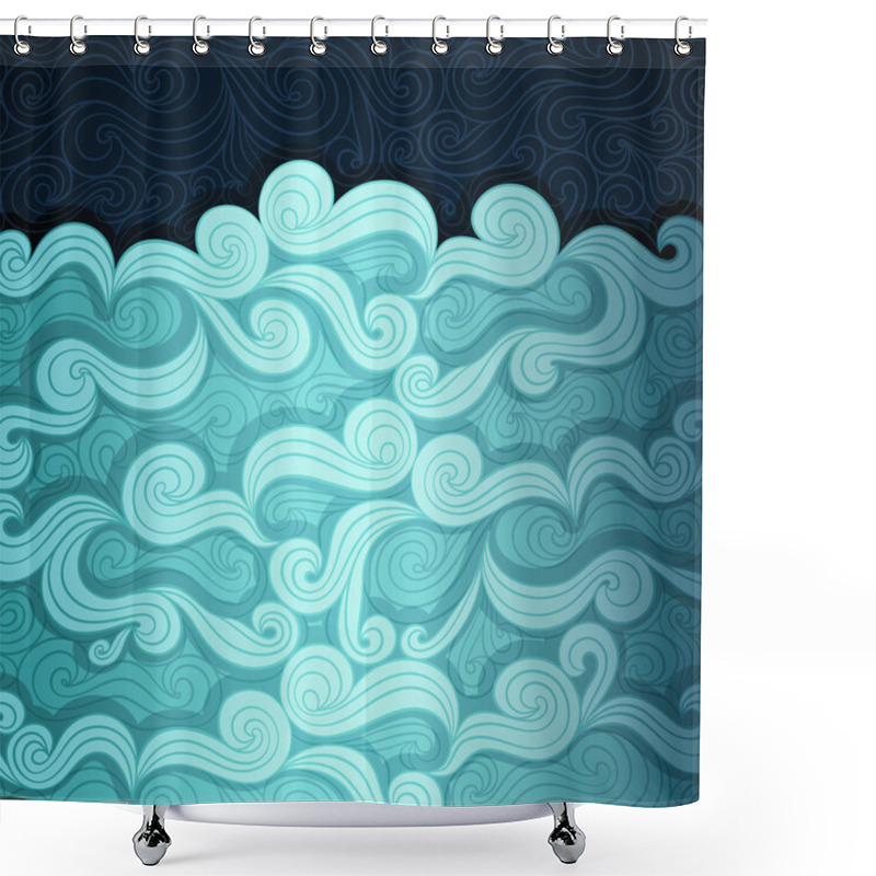 Personality  The Sea Banner Shower Curtains