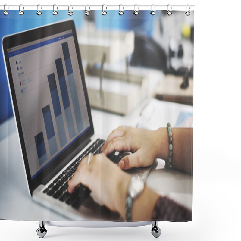 Personality  Laptop With Growth On Screen Shower Curtains