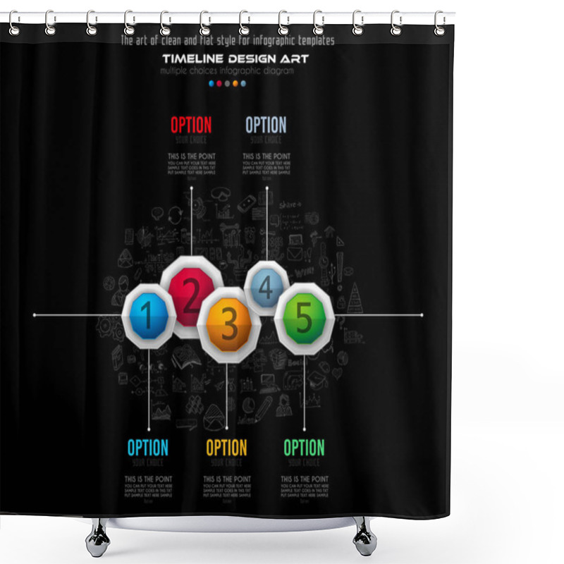 Personality  Infograph Brochure Template  Shower Curtains