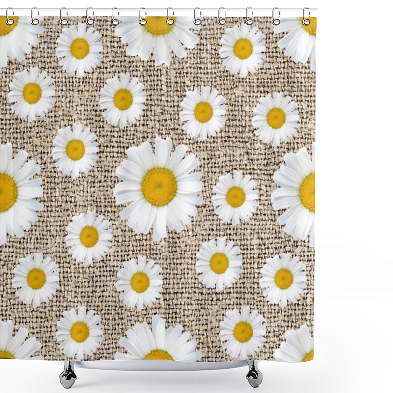 Personality  Seamless Daisy Pattern Shower Curtains