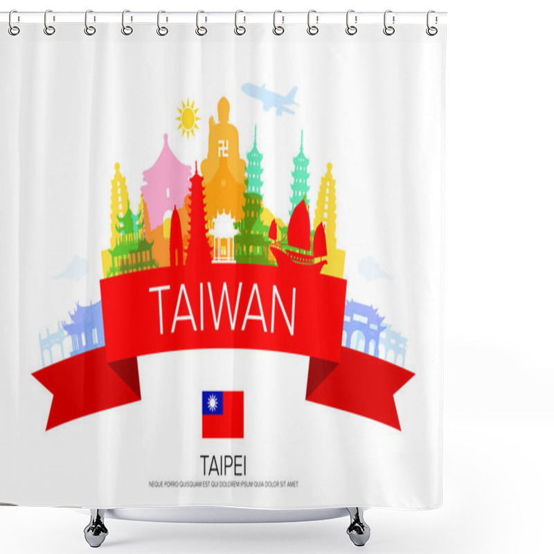 Personality  Taiwan Travel Landmarks. Shower Curtains