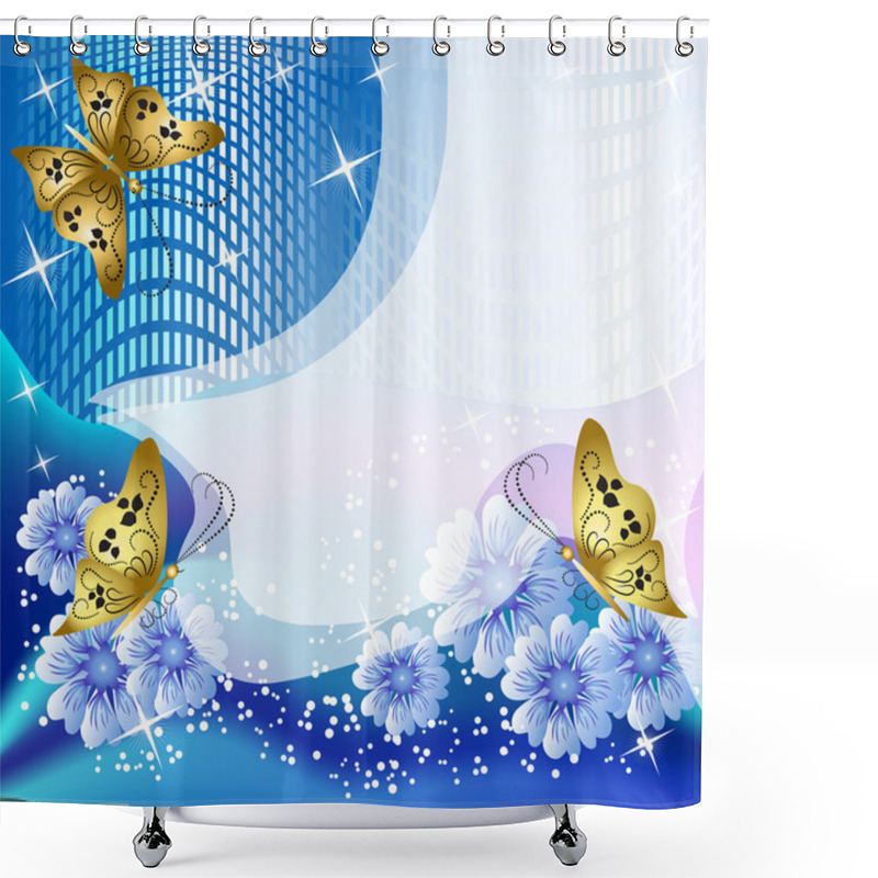 Personality  Magic Floral Background Shower Curtains