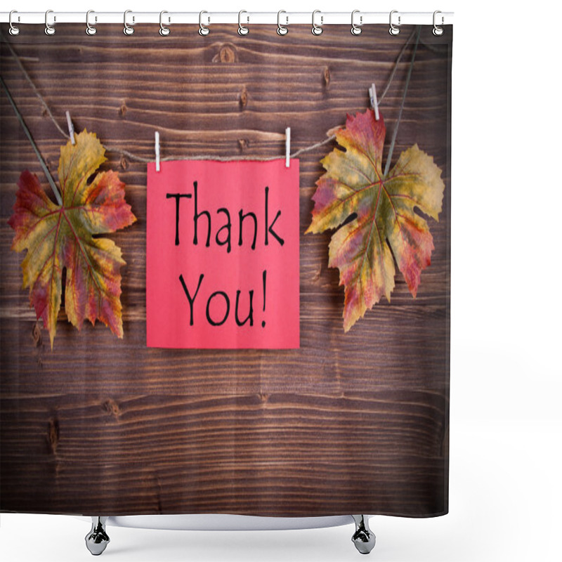 Personality  Red Label With Thank You Shower Curtains