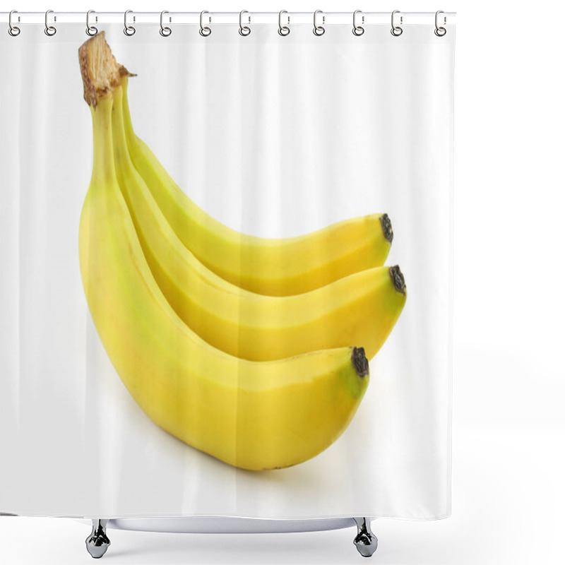 Personality  Bunch Of Ripe Banana Isolated On White Shower Curtains