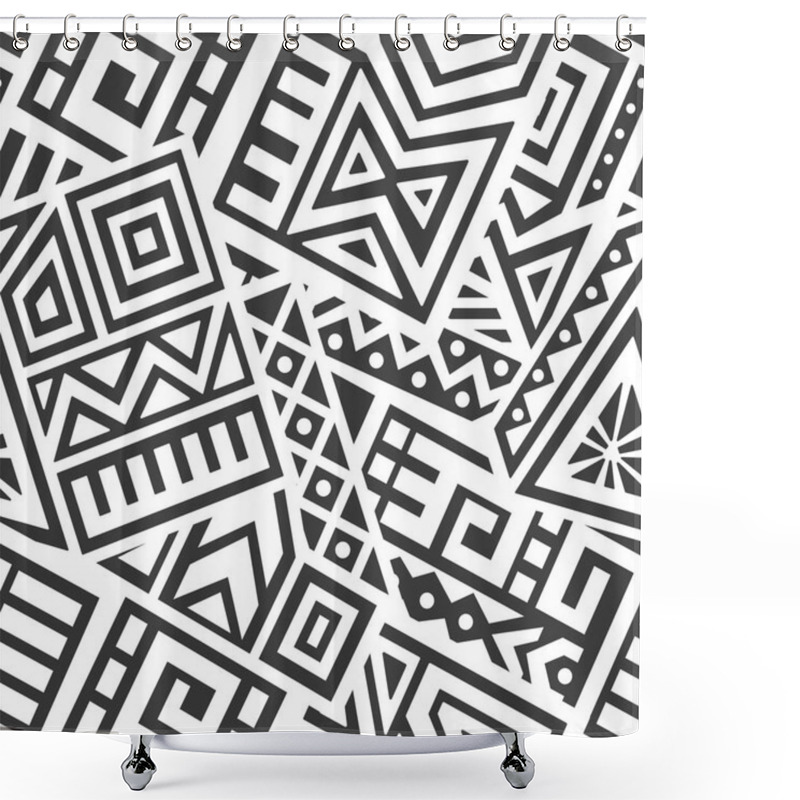 Personality  Aztec Vector Seamless Pattern Shower Curtains