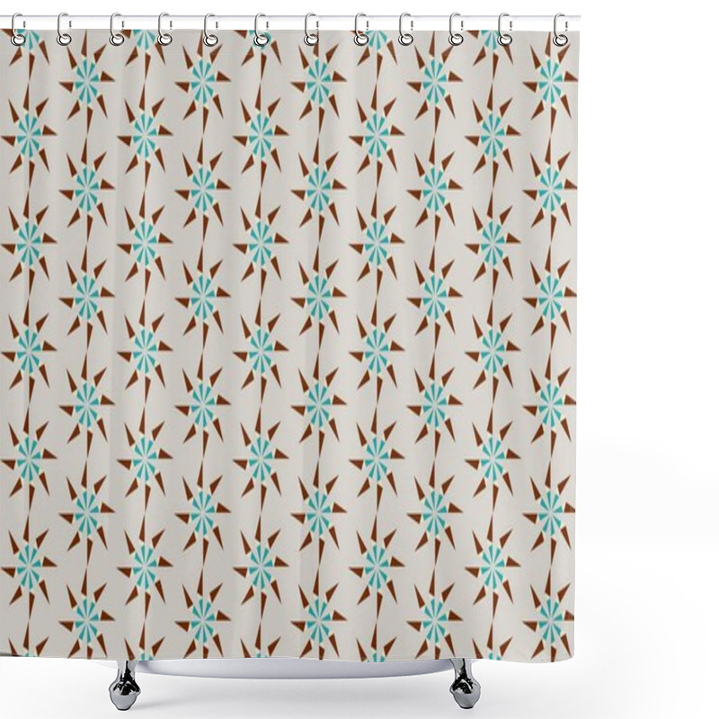 Personality  Seamless Abstract Background With Geometric Elements Shower Curtains