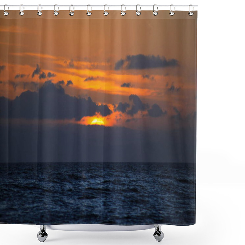 Personality   Sunset Over The Adriatic Sea Shower Curtains