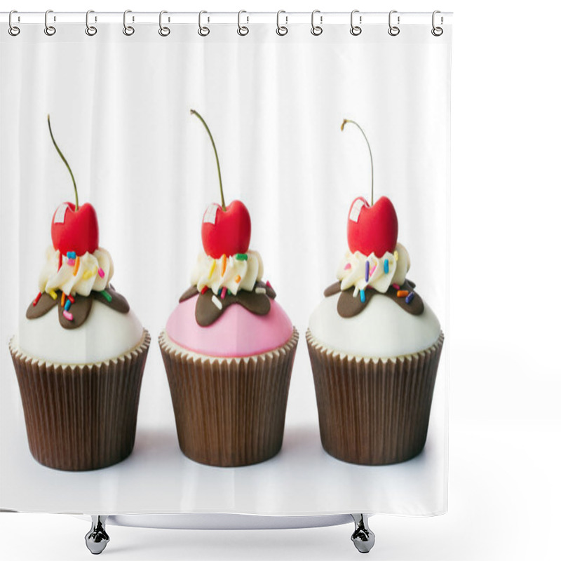 Personality  Ice Cream Sundae Cupcakes Shower Curtains