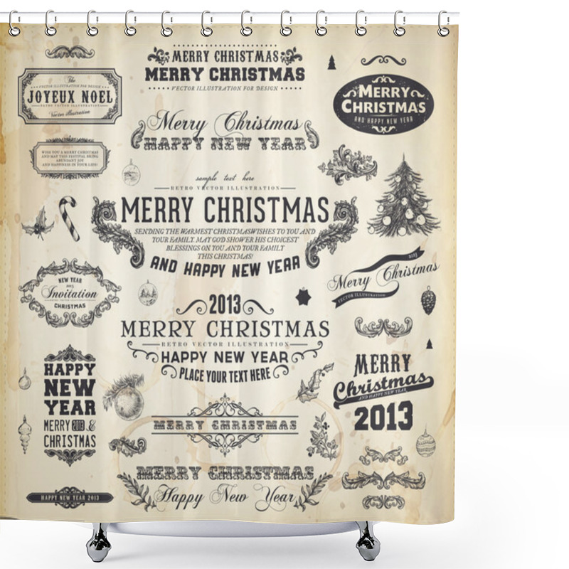 Personality  Christmas Decoration Collection. Shower Curtains