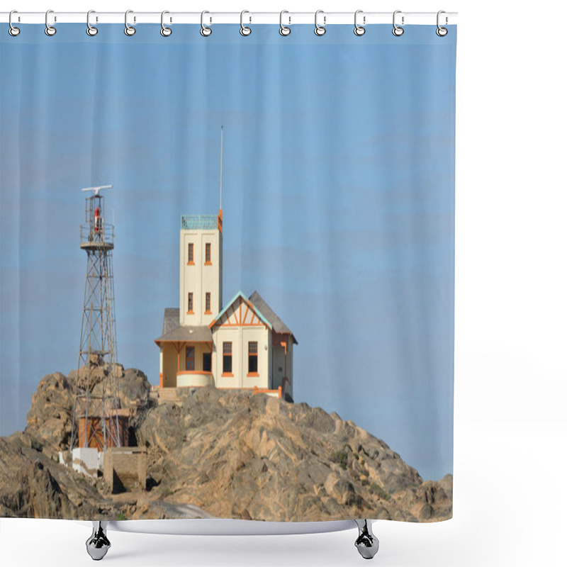 Personality  Lighthouse At Luderitz In Namibia Shower Curtains