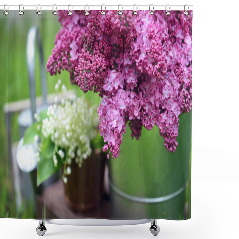 Personality  Purple Lilac And May-lily Shower Curtains