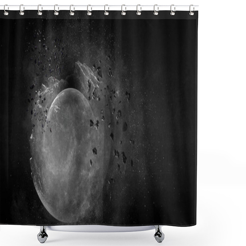 Personality  Image Of Outer Space. Disaster Theme. Shower Curtains