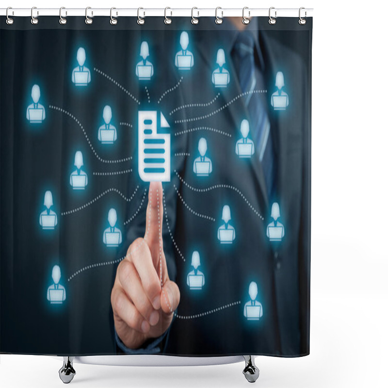 Personality  Data Management Concept Shower Curtains