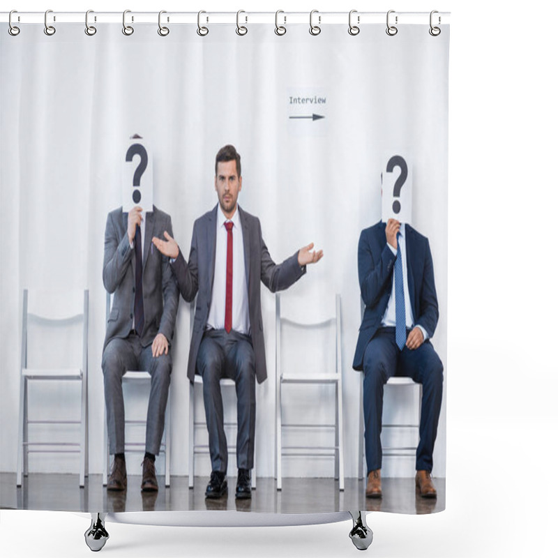 Personality  Businessmen Waiting For Interview Shower Curtains