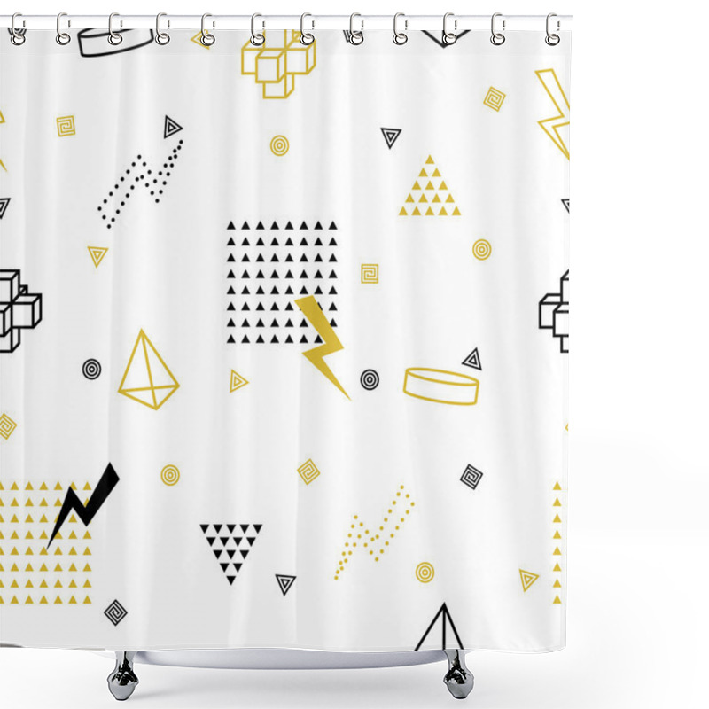 Personality  Vector Abstract Seamless Pattern. Shower Curtains