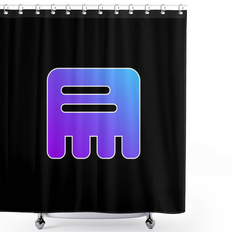 Personality  Advert Blue Gradient Vector Icon Shower Curtains